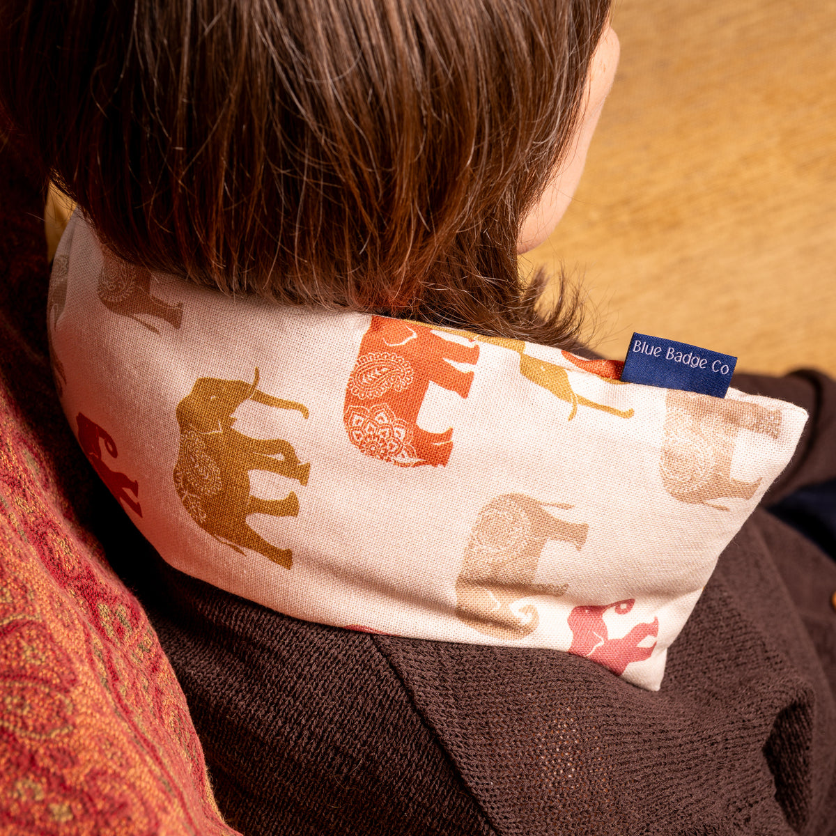 Lavender Wheat Warmer, Heated Wheat Bag in Nelly Elephant - UK Made