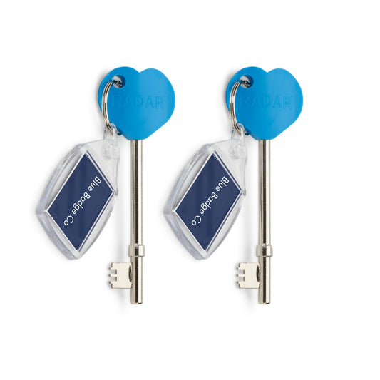 Twin Pack of Genuine RADAR Disabled Toilet Key with Keyring