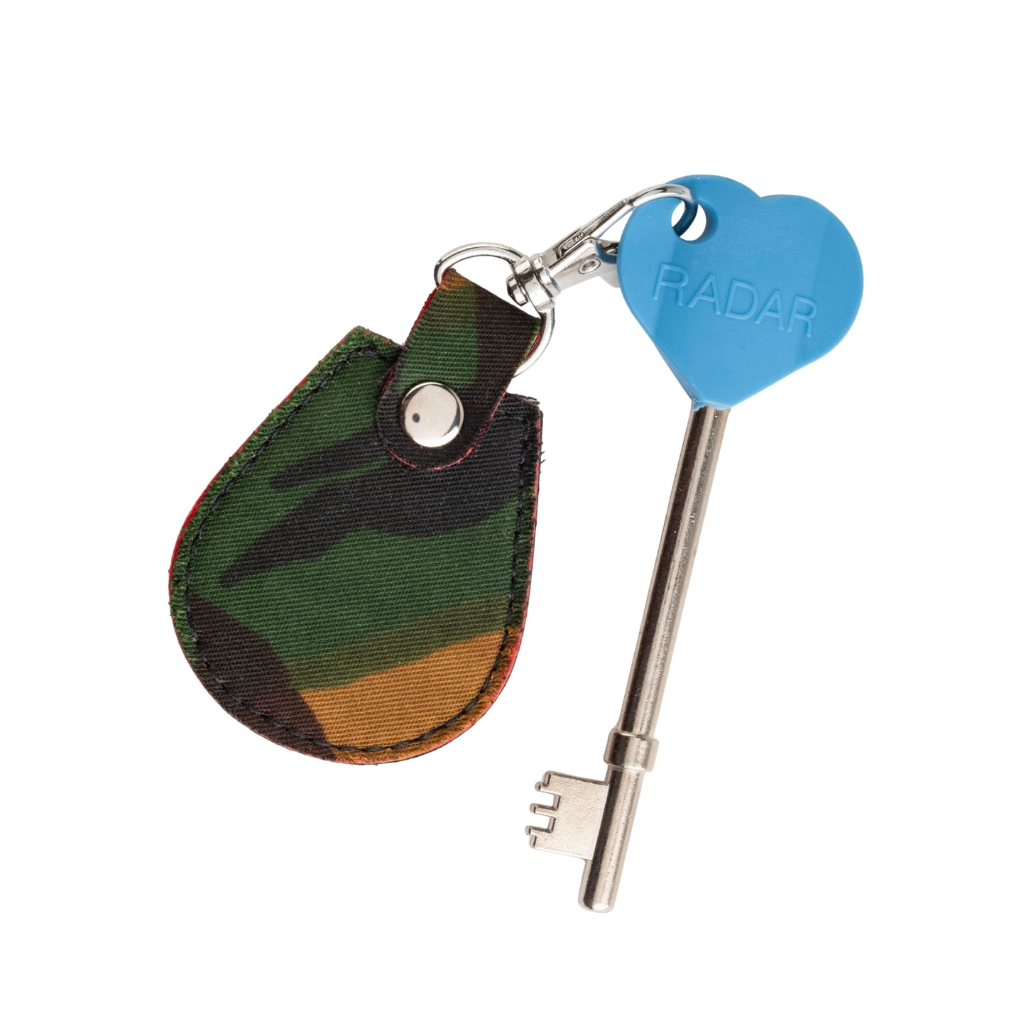 Genuine RADAR Disabled Toilet Key and Fabric Keyring in Army Camo - UK Made