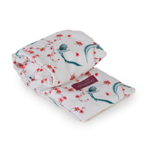 Lavender Wheat Warmer, Heated Wheat Bag in Kiji Long Tail Birds