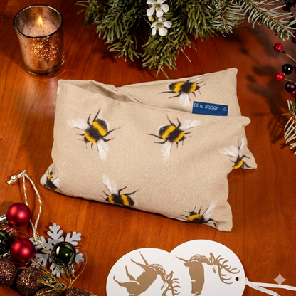 Lavender Wheat Warmer, Heated Wheat Bag in Bees - UK Made