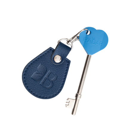 Recycled Bottles Keyring with Disabled Toilet RADAR Key in Navy