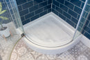 Anti-Slip Corner Shower Mat in White