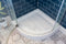 Anti-Slip Corner Shower Mat in White