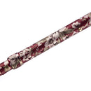 Folding Adjustable Walking Sticks - Burgundy Flower