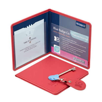 Disabled Blue Badge Wallet, Keyring and RADAR Key in Recycled Bottles Red - UK Made