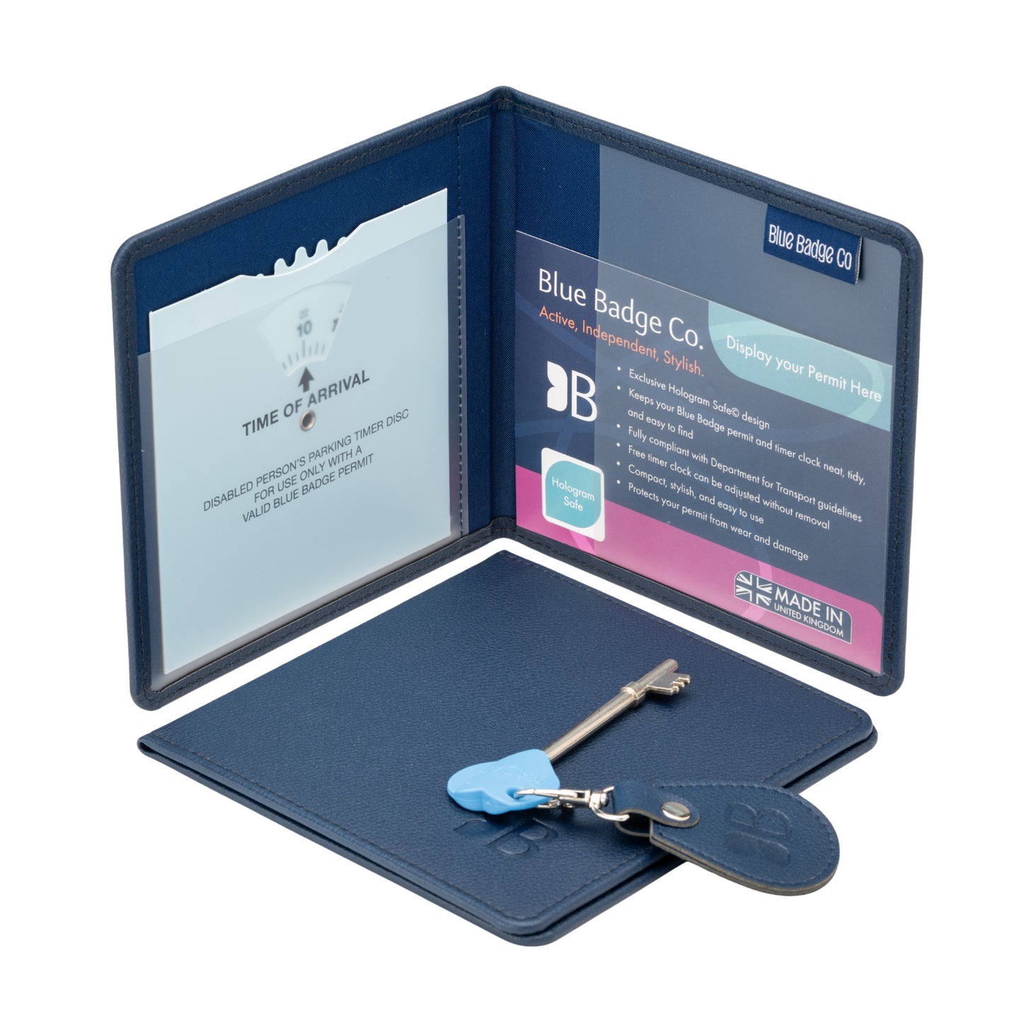Eco-Friendly Blue Badge Permit Wallet & RADAR Key Bundle - Navy Made from Recycled Bottles