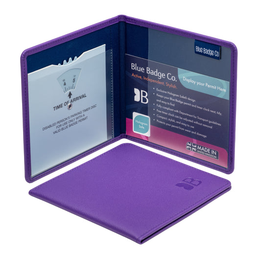 Blue Badge Wallet - Disabled Parking Permit Holder Recycled Bottles Purple - UK Made