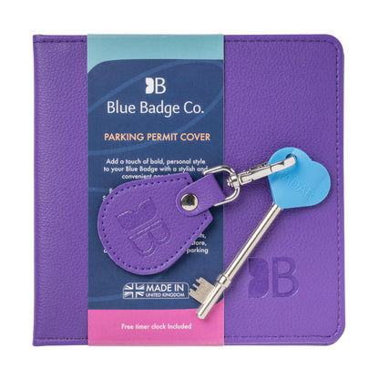 Eco-Friendly Blue Badge Permit Wallet & RADAR Key Bundle - Purple Made from Recycled Bottles