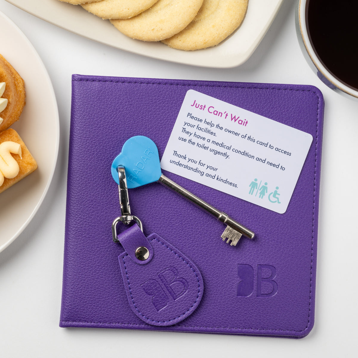 Eco-Friendly Blue Badge Permit Wallet & RADAR Key Bundle - Purple Made from Recycled Bottles