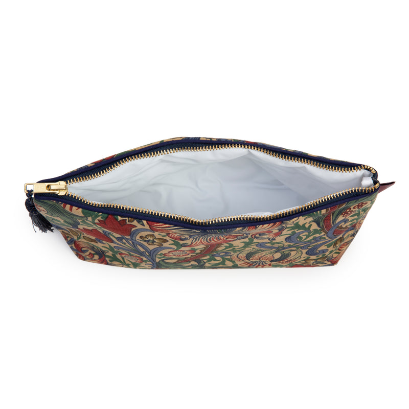 Toiletry Bag, Wash Bag in William Morris Golden Lily