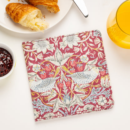 Blue Badge Wallet - Disabled Parking Permit Holder William Morris Strawberry Theif Plum - UK Made