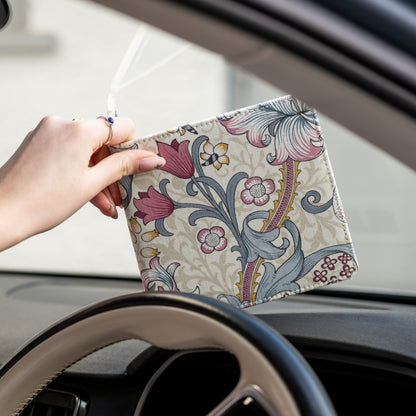 Blue Badge Wallet - Disabled Parking Permit Holder William Morris Golden Lily Plum - UK Made