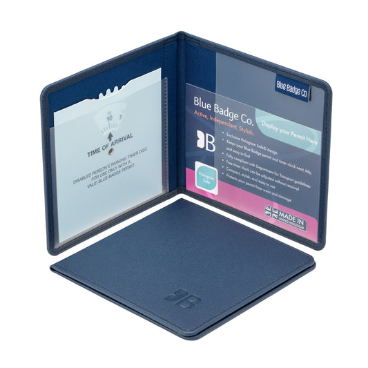 Blue Badge Wallet - Disabled Parking Permit Holder Recycled Bottles Navy - UK Made