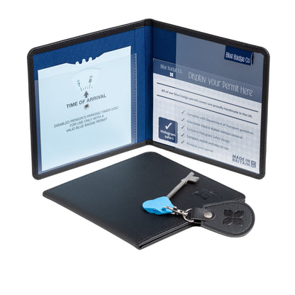 Eco-Friendly Blue Badge Permit Wallet & Radar Key – Made from Recycled Bottles in Black