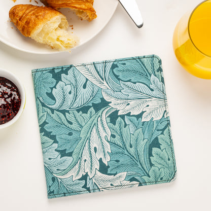 Blue Badge Wallet - Disabled Parking Permit Holder William Morris Acanthus Teal - UK Made