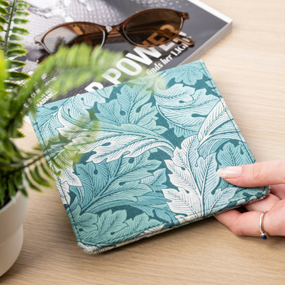 Blue Badge Wallet - Disabled Parking Permit Holder William Morris Acanthus Teal - UK Made