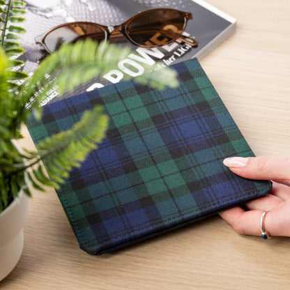 Blue Badge Wallet - Disabled Parking Permit Holder Blackwatch Tartan  - UK Made