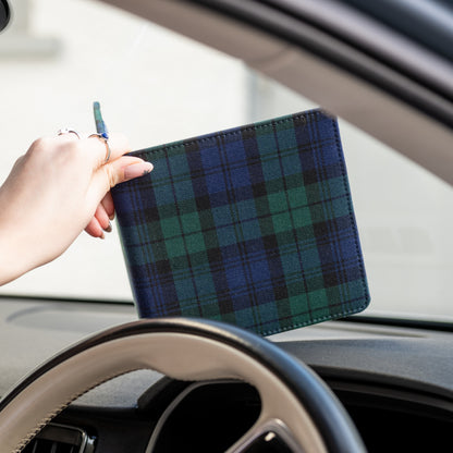 Blue Badge Wallet - Disabled Parking Permit Holder Blackwatch Tartan  - UK Made