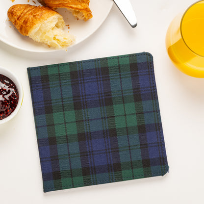 Blue Badge Wallet - Disabled Parking Permit Holder Blackwatch Tartan  - UK Made