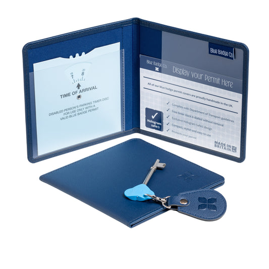 Eco-Friendly Blue Badge Permit Wallet & Radar Key – Made from Recycled Bottles in Navy
