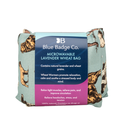 Lavender Wheat Warmer, Heated Wheat Bag in Dogs Fabric - UK Made