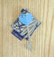 Genuine RADAR Disabled Toilet Key & Fabric Keyring in William Morris Marigold Indigo