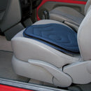 Swivel Cushion for Car Seat in Navy in use on car seat