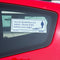 Disabled Car Sticker Rectangle  - Not all disabilities are visible. Please think before you judge! in use stuck on the inside of a car window